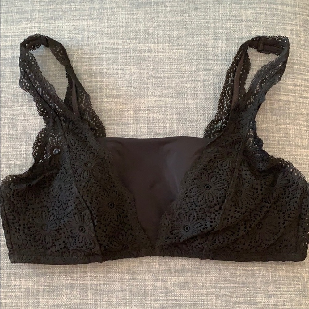 Aerie Black Bandeau Bralette